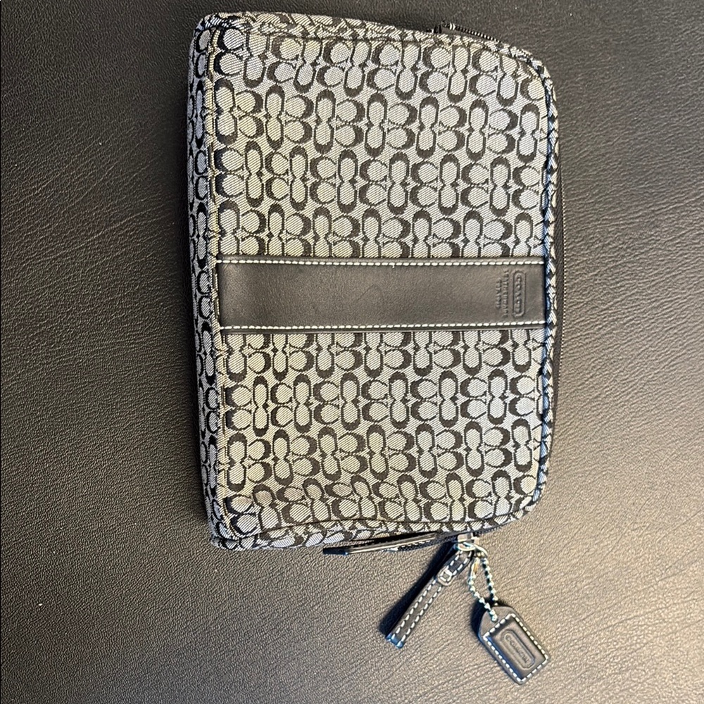 Coach Signature Black and Gray Pouch